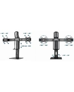 GEMBIRD Nosač MS-D2-01 za dva monitor, tilt, 17