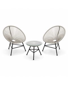 MODUL Baštenski set Lounge sivi, 2 stolice i sto