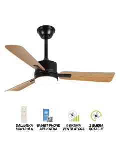 FORMA Plafonski ventilator sa svetiljkom 3000K-6400K FV3102-107 BR