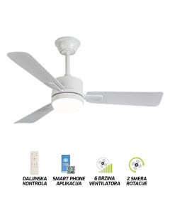 FORMA Plafonski ventilator sa svetiljkom 3000K-6400K FV3102-107 WH