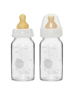 HEVEA Staklena flašica za bebe 2 komada u pakovanju, 120ml/4oz, 0-3 mes. - 458478