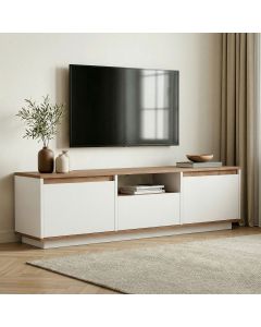 NORDURE TV komoda Sentinel, bela/braon
