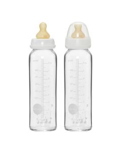 HEVEA Staklena flašica za bebe 2 kom 240ml/8oz (3-24 mes) - 468475