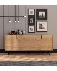 HANAH HOME Komoda Latina Modern 180, svetlo braon
