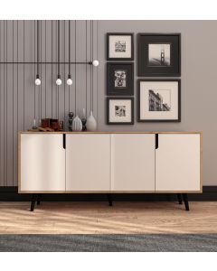 HANAH HOME Komoda Latina Modern 180, svetlo braon/bela