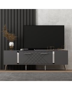 HANAH HOME TV komoda Detas, antracit/srebrna - 475OLV1139