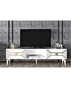 HANAH HOME TV komoda Yumedi, bela/zlatna - 475OLV1160