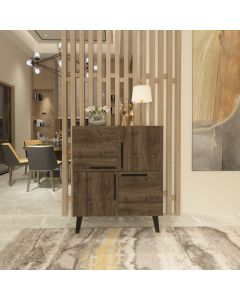 HANAH HOME Komoda Makro, tamnobraon - 475OLV1715