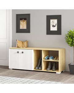 HANAH HOME Cipelarnik Sarandon, svetlobraon/bela - 475OLV1819