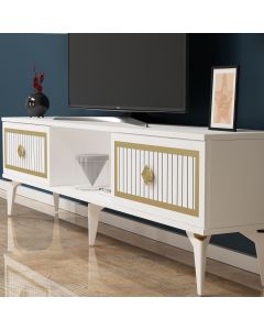 HANAH HOME TV komoda Nil, bela/zlatna - 475OLV2639