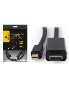 GEMBIRD CC-mDP-HDMI-6 Mini DisplayPort to HDMI 4K cable, 1.8m - 20132