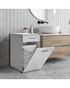 HANAH HOME Kupatilski ormarić sa korpom za veš Adr-611-Pp-1, bela