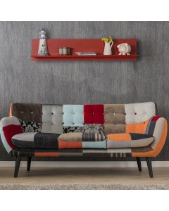 HANAH HOME Zidna polica Raf-11-Kk-1, crvena