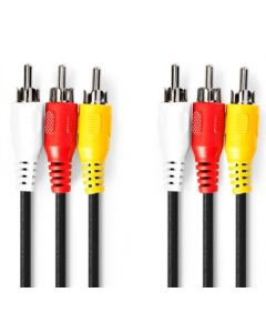 NEDIS Kabl, CVGP24300BK15, 3xRCA muški - 3xRCA muški, 1,5m