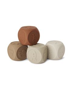NUURO Silikonski set kockica Sana - Brown mix 4kom - NU391