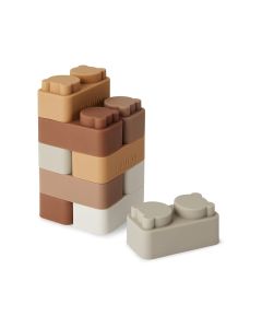 NUURO Set silikonskih kocki Pile - Brown Mix - NU338