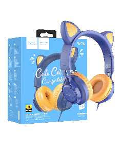 hoco. Slušalice - W36 Cat ear, 3.5mm, 1.2m, plava - 48586