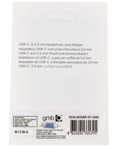 GEMBIRD Adapter sa Type-C na 3.5mm, CCA-UC3.5F-01-DAC - 42826