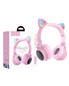 hoco. Bluetooth slušalice - W27 Cat Ear, roza - 48638