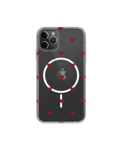 Maska za iPhone 11 Pro Max 6.5 Red Hearts Print Magsafe
