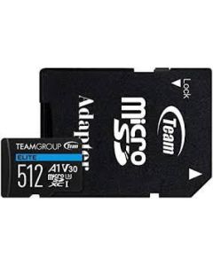 TEAM GROUP TeamGroup MICRO SDXC 512GB UHS-I ELITE +SD Adapter TEAUSDX512GIV30A103