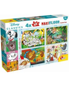 LISCIANI Puzzle SuperMaxi Disney Classic 2u1 složi I oboji -4x48 - 49073