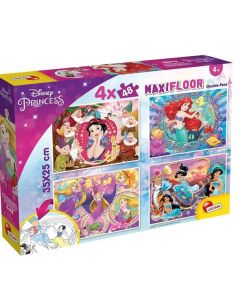 LISCIANI Puzzle SuperMaxi Princess 2u1 složi I oboji - 4x48 - 49074