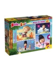 LISCIANI Puzzle Maxi Maša I Meda 2u1 složi I oboji - 24 dela - 49075