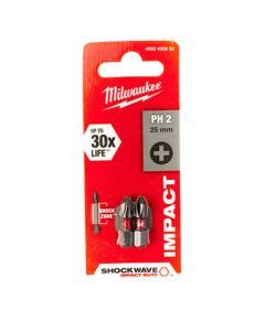 MILWAUKEE Udarni bitovi PH SHOCKWAVE ojačani 1/4