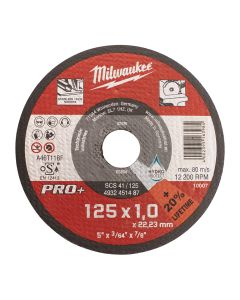 MILWAUKEE Tanka rezna ploča za metal PRO+ 125 x 1 x 22.2 mm - 4932451487