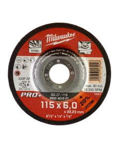 MILWAUKEE Brusna ploča za metal PRO+ 115 x 6 x 22.2 mm - 4932451501