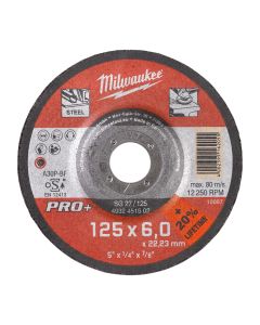 MILWAUKEE Brusna ploča za metal PRO+ 125 x 6 x 22.2 mm - 4932451502