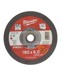 MILWAUKEE Brusna ploča za metal PRO+ 180 x 6 x 22.2 mm - 4932451503