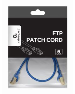 GEMBIRD PP6-0.5M/B Mrezni kabl, CAT6 FTP Patch cord 0.5m blue - 43026