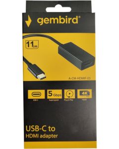 GEMBIRD A-CM-HDMIF-03 TYPE-C TO HDMI 11cm CABLE - 43122