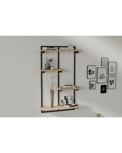 HANAH HOME Zidna polica Dodo, crna/braon - 495SSE1108