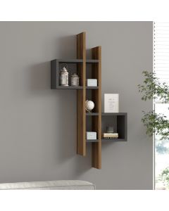 HANAH HOME Zidna polica Emse, braon/antracit - 495SSE1110
