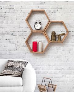 HANAH HOME Zidna polica Elfo, braon - 495SSE1136
