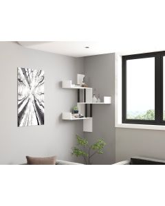 HANAH HOME Zidna polica Bombe, bela - 495SSE1155