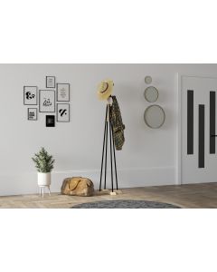 HANAH HOME Čiviluk Foley, crna/krem - 495SSE2401