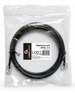 GEMBIRD telefonski kabl okrugli, TC6P4CR-2M, 2m - 43157