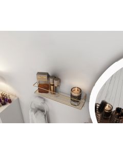 HANAH HOME Zidna polica Banyo, zlatna - 498HFT1106