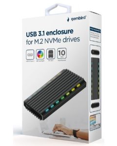 GEMBIRD EE2280-U3C-03 USB 3.1 enclosure for M.2 NVMe drives - 43225