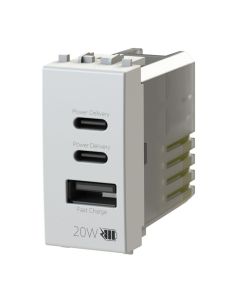 Uticnica USB CCA 20W Vimar Arke bela 4BUSB20WCCA.V19B