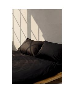 STEFAN Posteljina saten 200x200cm crna - 5004-crna