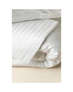 STEFAN Posteljina damast pruga 10mm 200x200cm bela - 5004p-bela