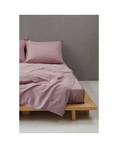 STEFAN Posteljina damast pruga 140x200cm lila - 5003p-lila