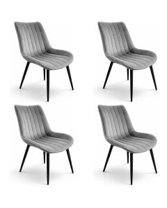 MODUL Trpezarijska stolica Linea Steel siva c-410, set od 4 stolice