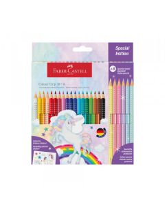 FABER CASTELL Drvene bojice1/18 grip unicorn + 6 sparkle pastel 201543 - AM201543