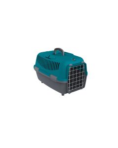 PETMAX Transporter metalna vrata Lux 1 tirkiz 48x32x32 cm - 50300